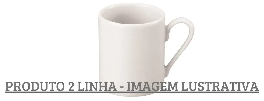 Xicara Café Sem Pires 60Ml Porcelana Schmidt - Mod. Brasilia 2º Linha