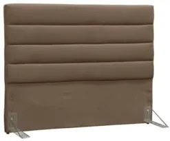 Cabeceira Casal King 195cm Greta Suede Liso Marrom Chocolate - Mpozena