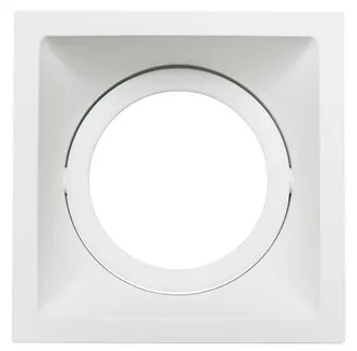 Plafon Led Embutir Aluminio Ar111 Gu10 Square - BRANCO