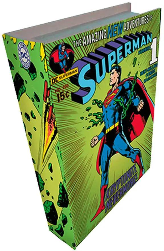 Book Box DC Comics Superman Colorido em Madeira - Urban - 25x17 cm