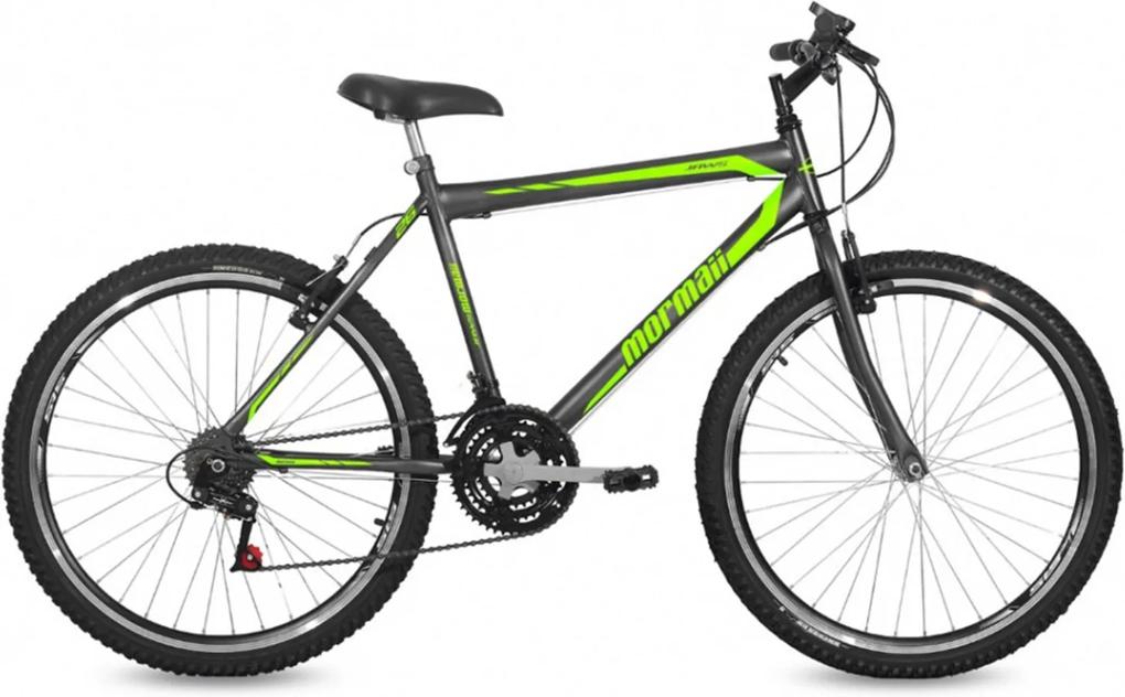 Bicicleta Mormaii Jaws Aro 26 Cinza/Verde