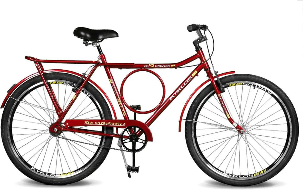 Bicicleta Kyklos Aro 26 Circular 5.8 Freio Manual A-36 Vermelho