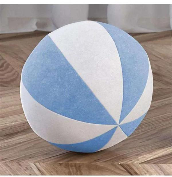 Bola de Plush Branco/Azul Bebê 22cm Grão de Gente