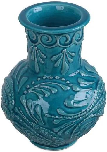 Vaso Azul em Cerâmica Turca