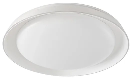 Plafon Led De Sobrepor Metal Branco 30W Glacial - LED BRANCO QUENTE (3000K)