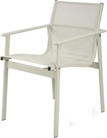 Cadeira Solano Assento em Tela Sintetica cor Branca com Base Aluminio - 44546 - Sun House