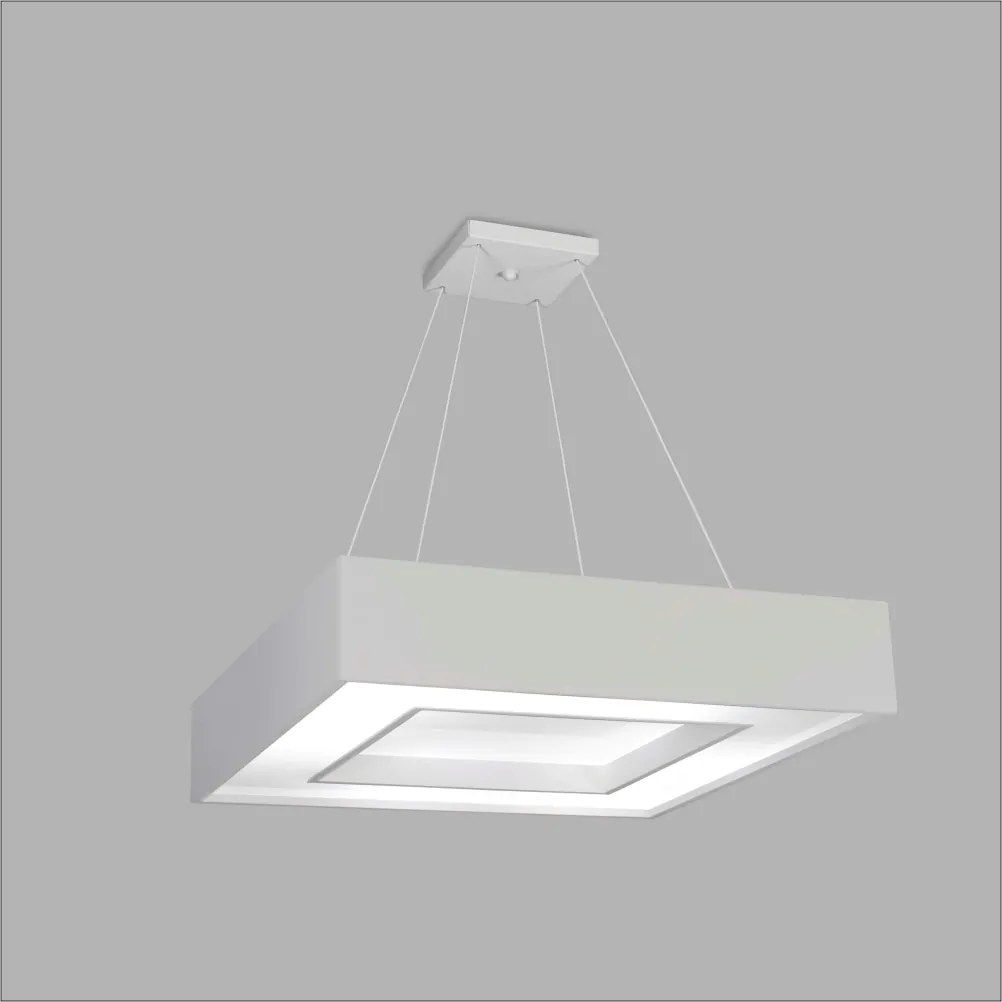 Pendente Quadrado Cherry 8L E27 60X60X12Cm | Usina 4541/62 (FN-F - Fendi Fosco)