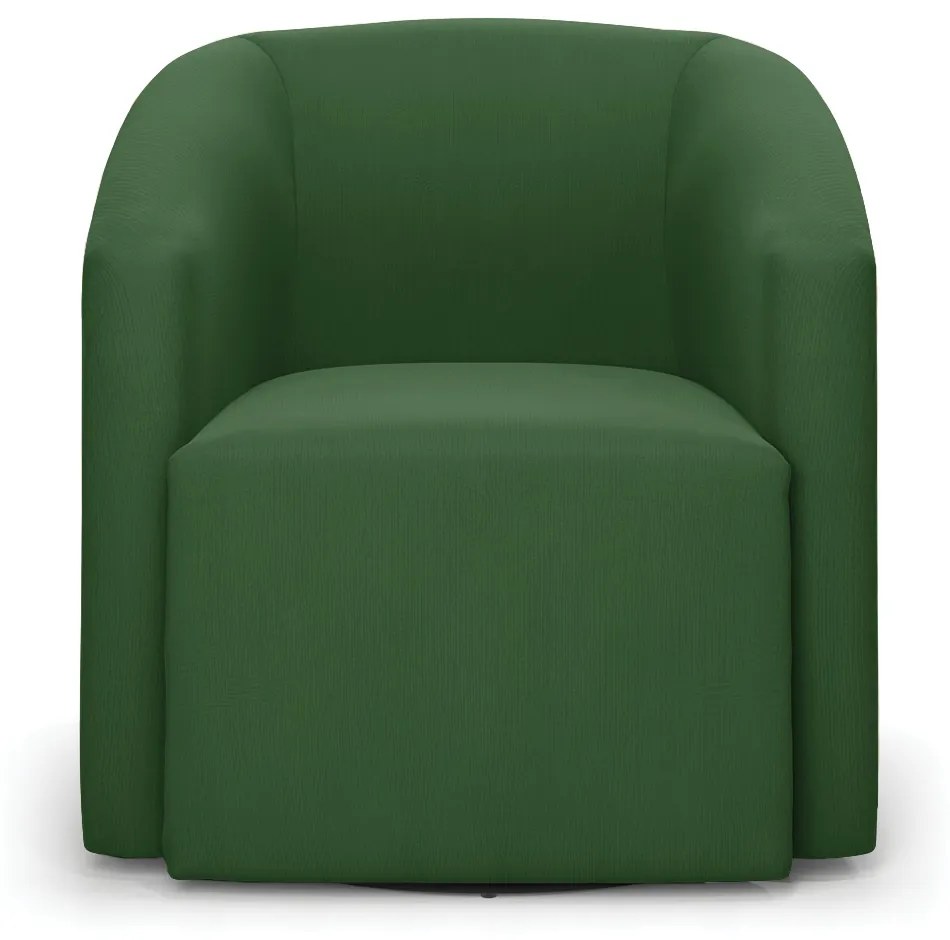 Poltrona Decorativa Base Giratória Kit 2 Stella Max Suede Verde D03 - D'Rossi