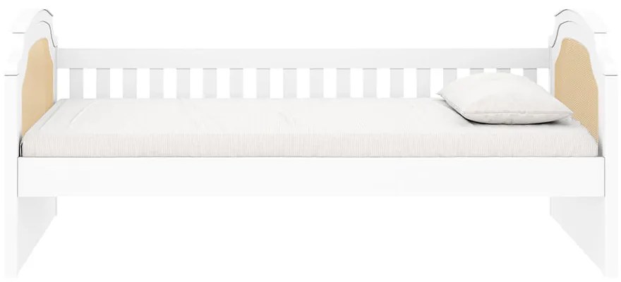 Cama Sofá Classic Branco Fosco com Palha - 2,20m