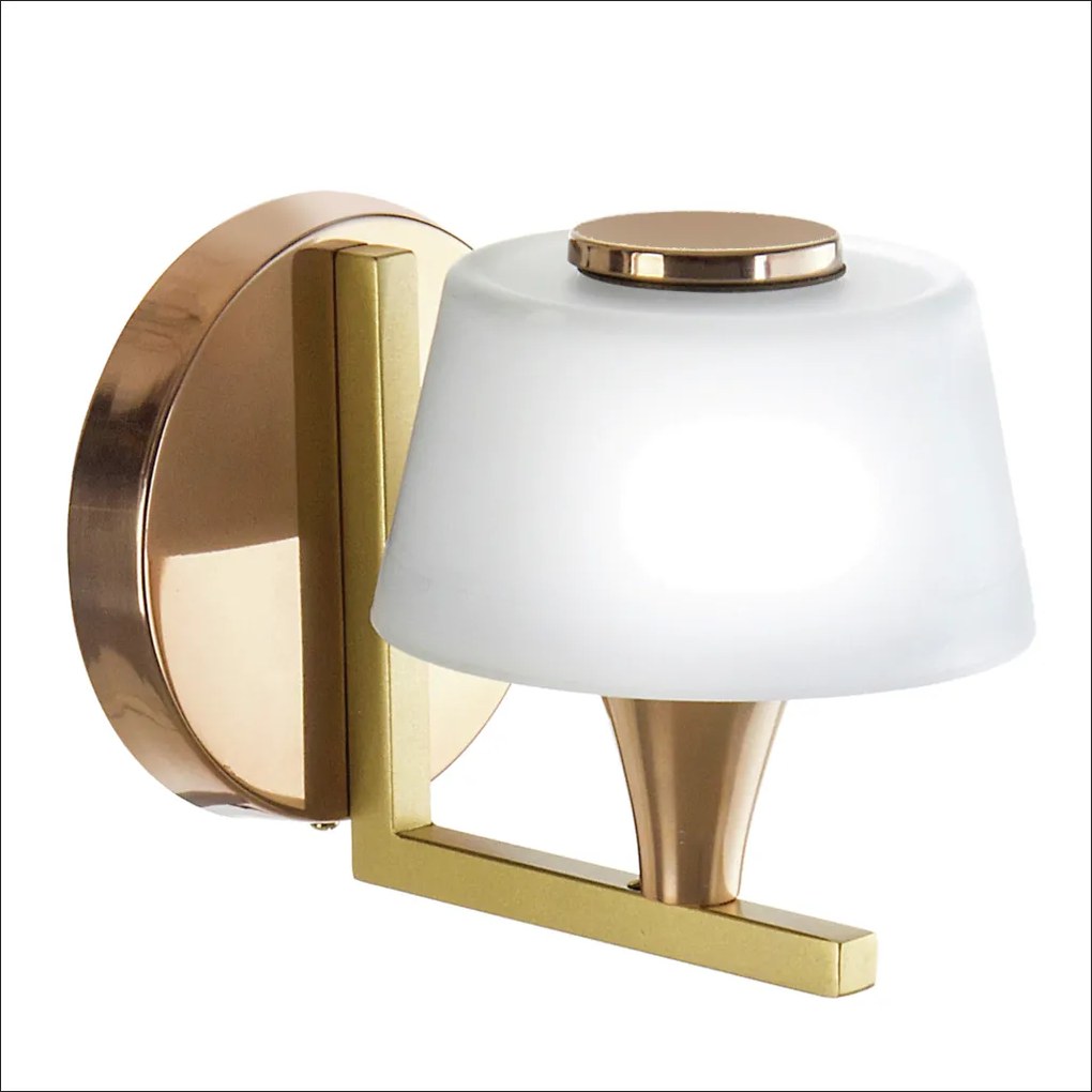 Arandela Bros 14,5X13X17Cm 02Xg9 Metal Alumínio - Old Artisan Ar-5844 (BRANCO / DOURADO BRILHO)