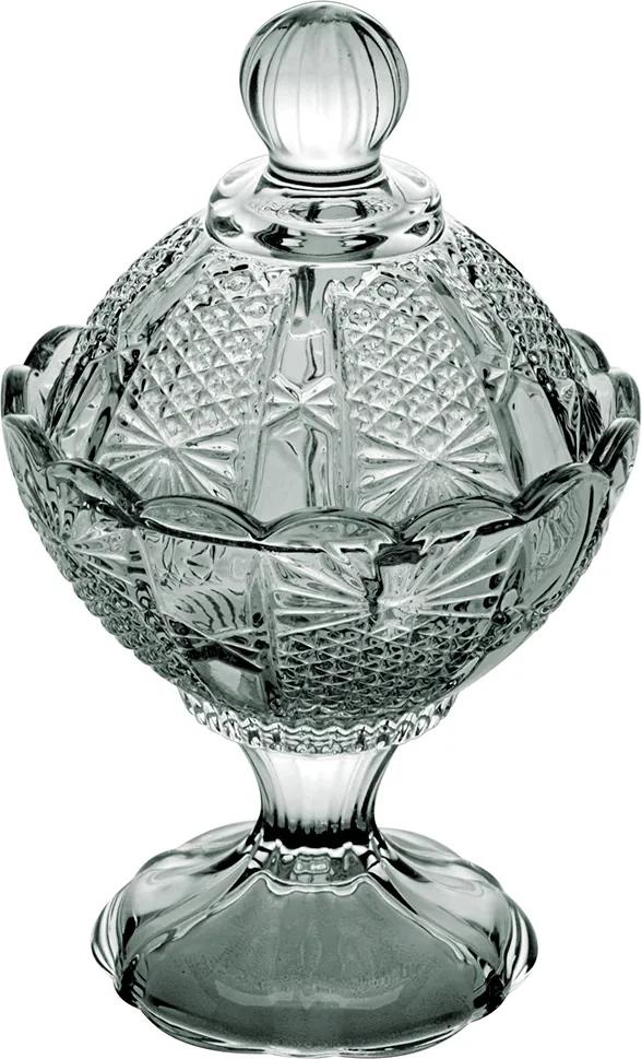 Potiche Decorativa Cristal com Pé Princess Verde 11x16cm