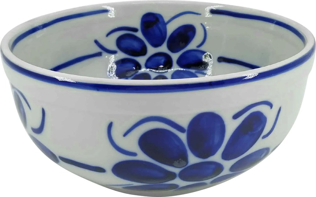 Tigela em Porcelana Azul Floral 21 cm