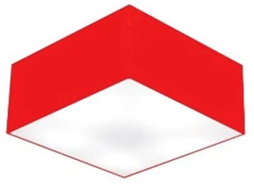 Plafon de Sobrepor Quadrado SP-3000 Cúpula Cor Vermelho