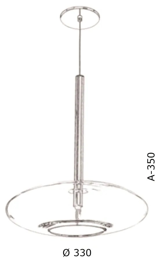 Pendente Vidro Oval Flat Aberto Ø33X35Cm Metal E Vidro 01Xg9 |Old Arti... (COBRE FOSCO / COBRE BRILHO, CLEAR (TRANSPARENTE))