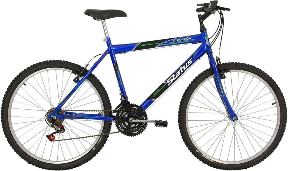 Bicicleta Status Bike Lenda Aro 26 18 Marchas - Azul