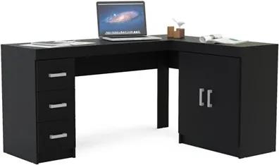 Mesa Para Computador Escrivaninha de Canto Espanha Preto - Politorno