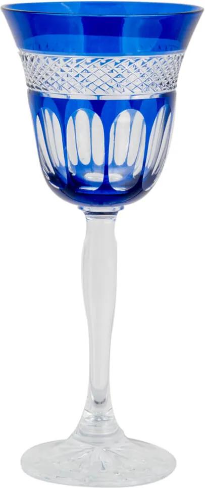 Taça de Cristal Lodz para Vinho II de 170 ml - Azul Egípcio