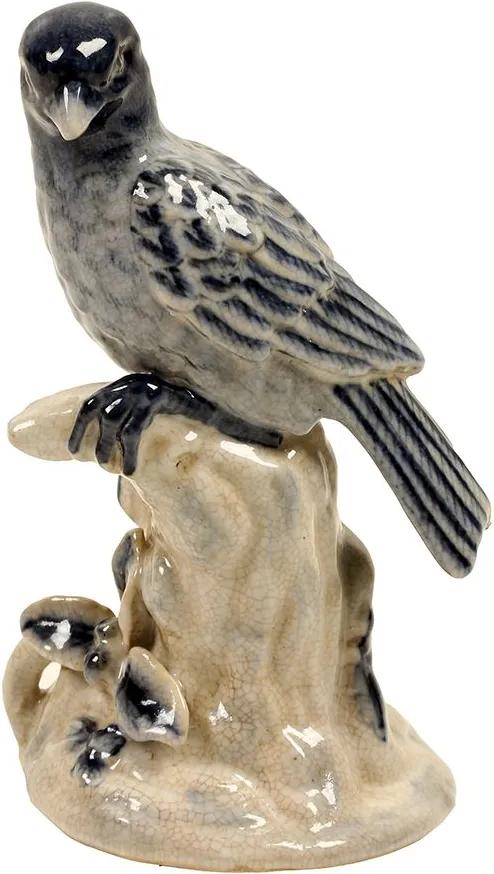 Escultura Decorativa de Porcelana Pássaro Carnarvon