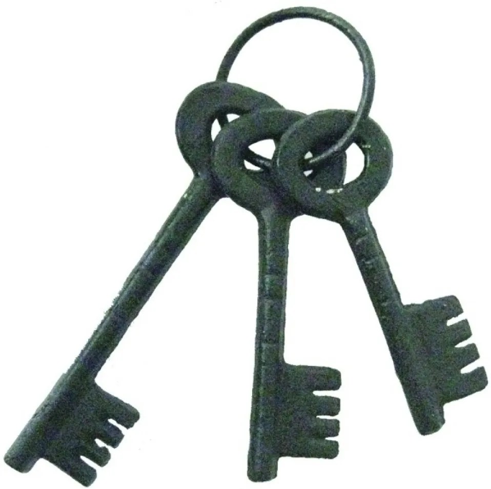 molho de chaves decorativa HISTORY metal cinza Ilunato XY0082