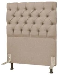 Cabeceira Cama Box Solteiro 90cm Cristal Linho Bege - MV Estofados