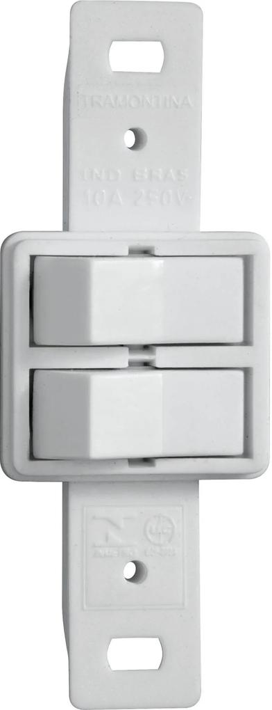 Monobloco 2 Interruptores  paralelos 10A 250V~ cor branco -  Tramontina