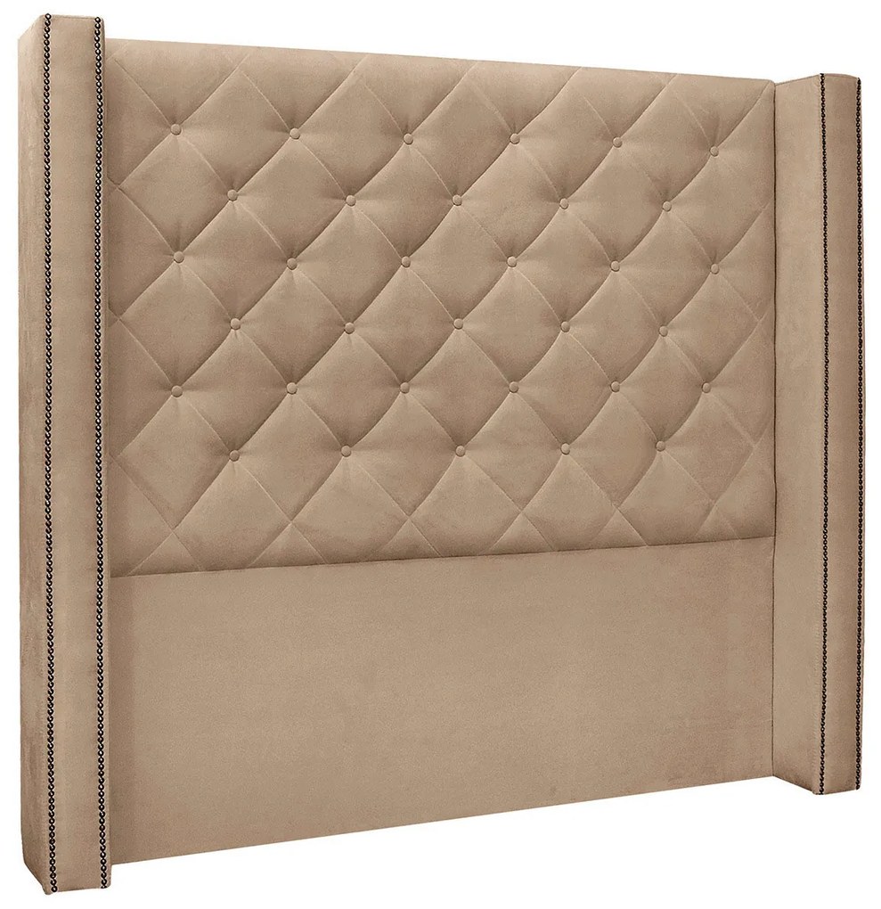 Kit Cabeceira e Recamier Egito SPZ 160cm Suede - ADJ Decor