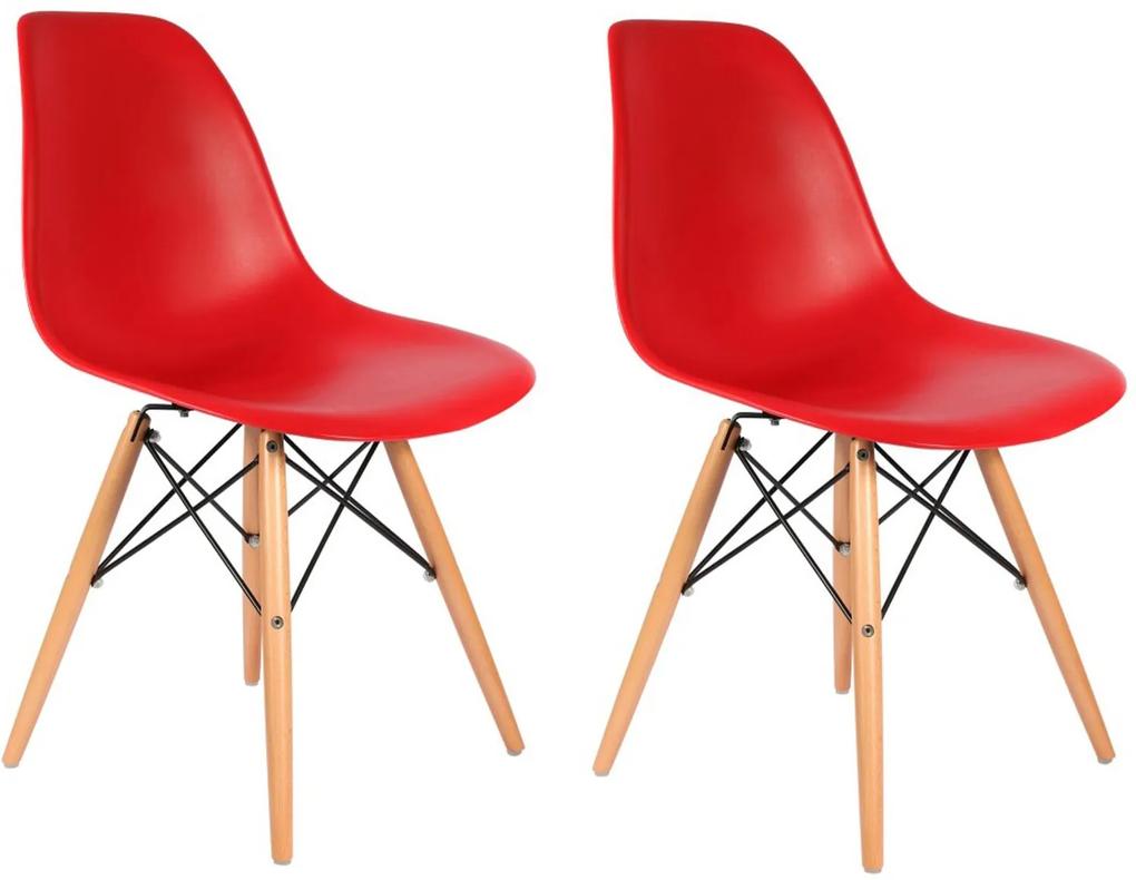 Conjunto 2 Cadeiras Eiffel Eames DSW Vermelha