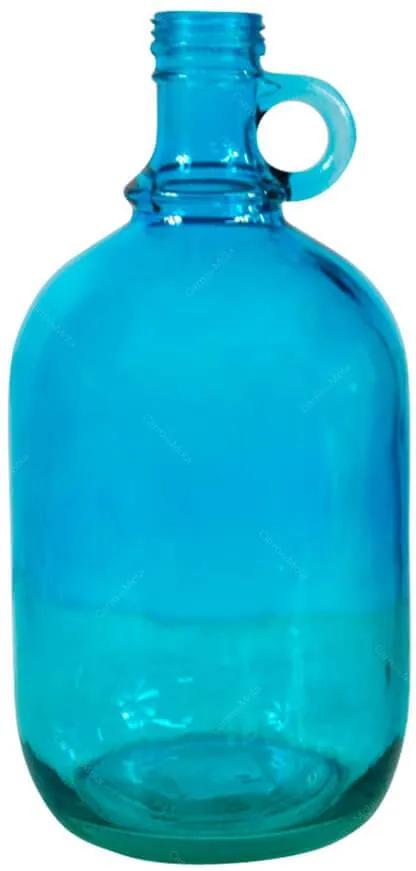 Garrafa Decorativa Wine Port Bottle Azul em Vidro - Urban - 27x13 cm