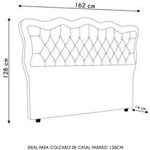 Cabeceira Casal Cama Box 140cm Oregon I02 Linho Cinza - Mpozenato