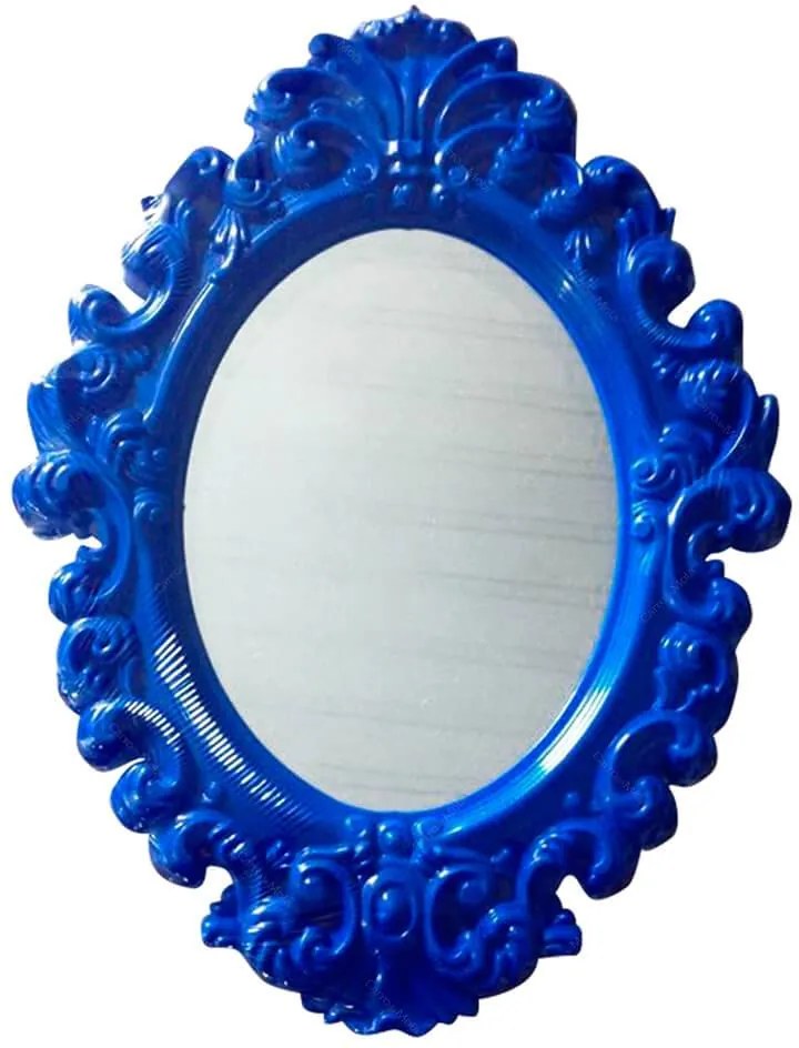 Espelho Oval Indigo Big Princess Azul Médio - Urban - 51x38 cm