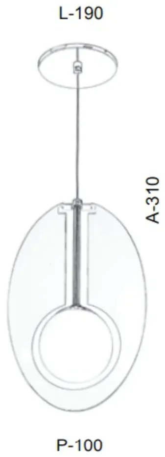Pendente Globo Corte Laiser 19X10X31Cm Metal E Globo Ø10Cm 01Xg9 |Old... (CHAMPANHE, AMBAR)