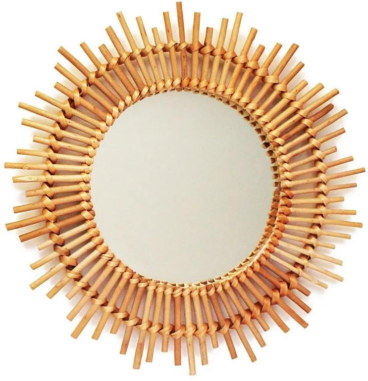 Espelho de vime boho sol