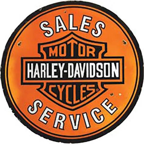 Placa Decorativa Harley-Davidson Redonda