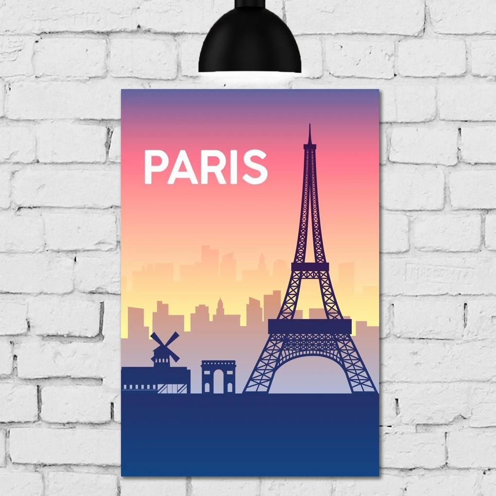 Placa Decorativa Paris MDF Cidades Viagem 30x40cm