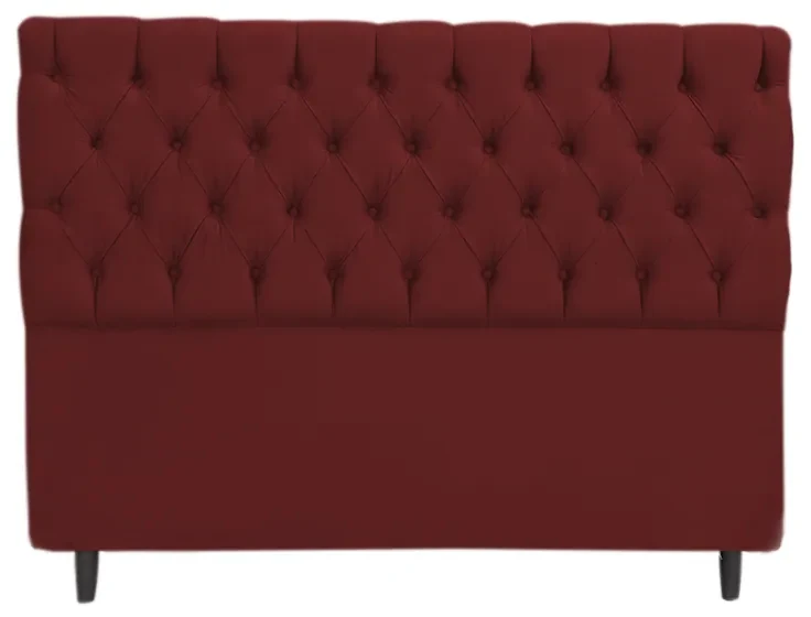 Cabeceira Cama Box Solteiro 100cm Nicole Suede Bordô - Sheep Estofados - Vermelho escuro