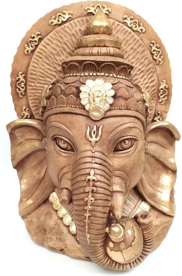 Estátua Cabeça de Ganesha Grande (28cm)