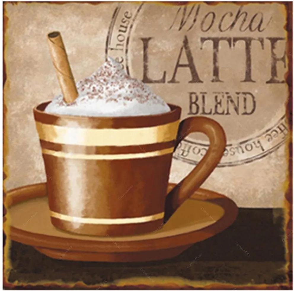 Placa de Metal Mocha Latte Blend Oldway - 25x25 cm