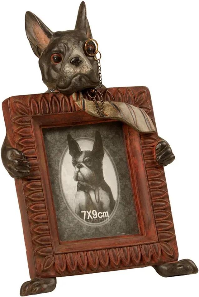 Porta-Retrato de Resina Decorativo Cachorro Aquiles