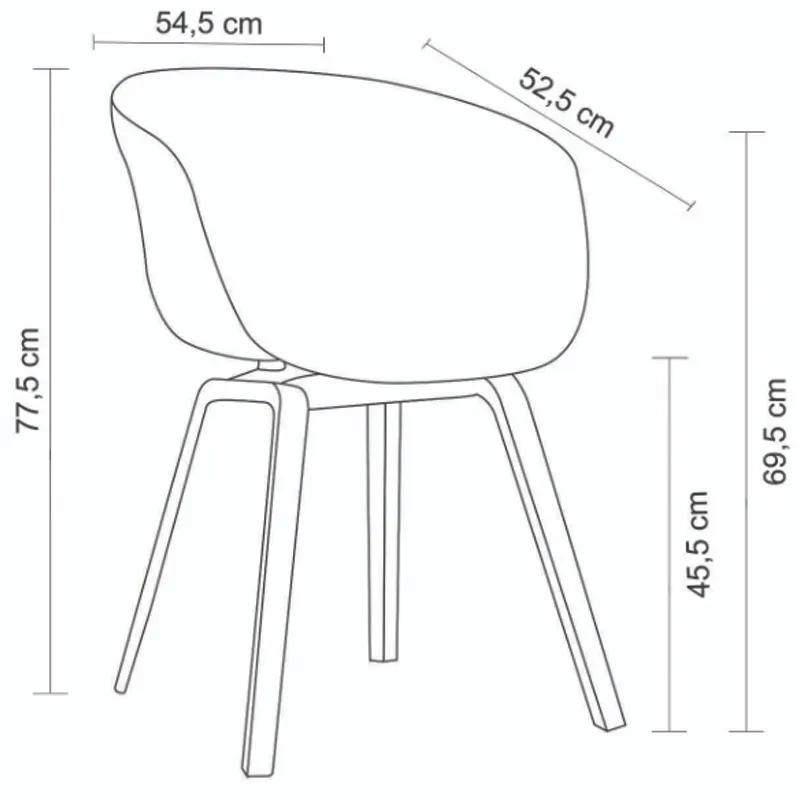Kit 02 Cadeiras Decorativas para Sala e Cozinha Angélica (PP) Marsala G56 - Gran Belo