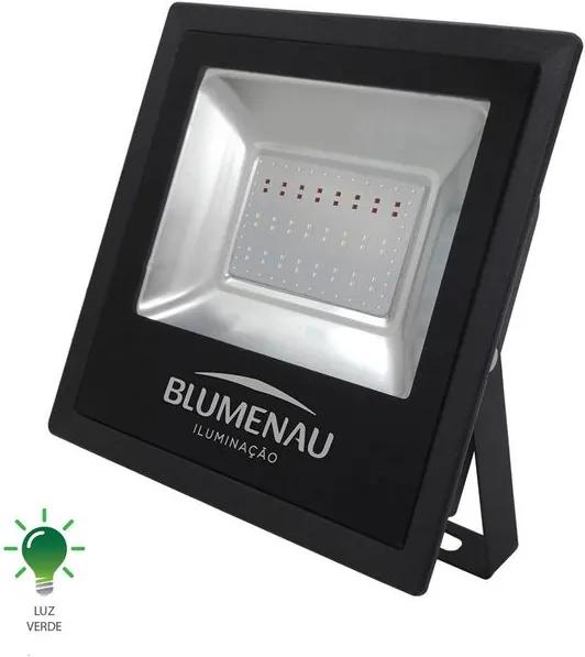 Refletor LED Slim 50W Bivolt Verde - 74505000 - Blumenau - Blumenau