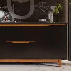 Buffet Aparador para Sala de Jantar 163cm Flow Preto - EJ Móveis