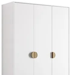 Guarda Roupa Solteiro 3 Portas 2 Gavetas 120cm Ipê Branco - Albatroz