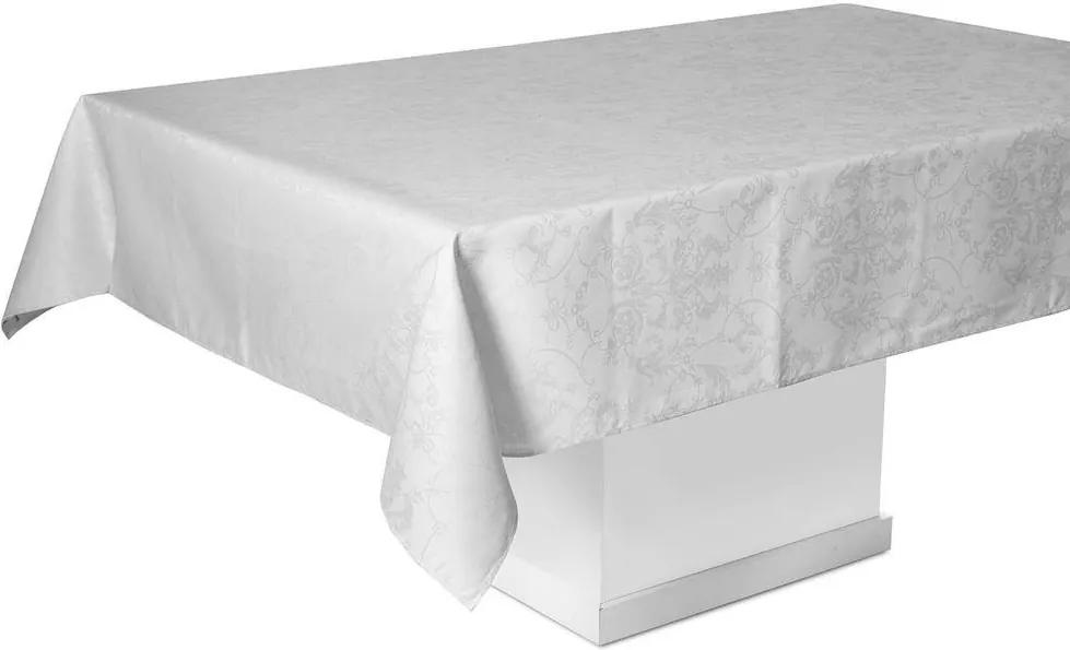 Toalha de Mesa Karsten Sempre Limpa Blanche Branca  - Tamanho: Retangular 12 Lugares - 160 X 320 cm - Karsten
