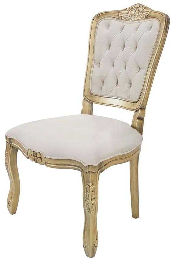 Cadeira de Jantar Luis XV Encosto Capitonê - Wood Prime 38008