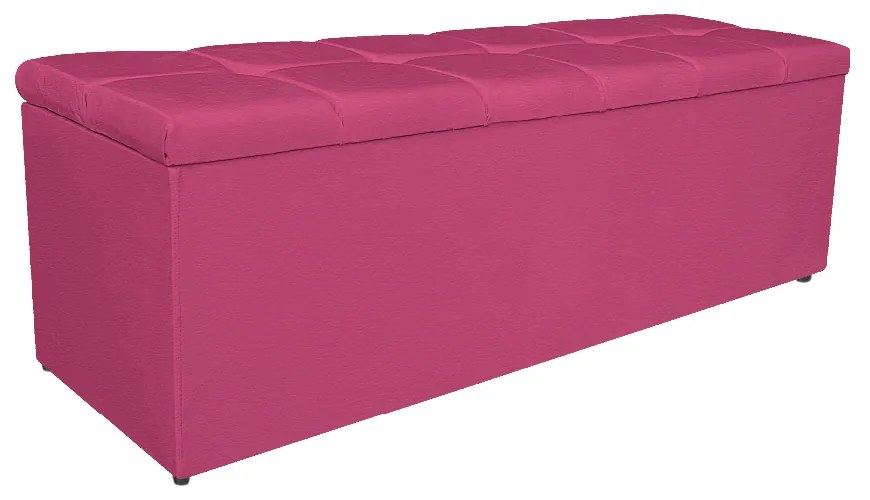 Calçadeira Estofada Manchester 140 cm Casal Corano Pink - ADJ Decor