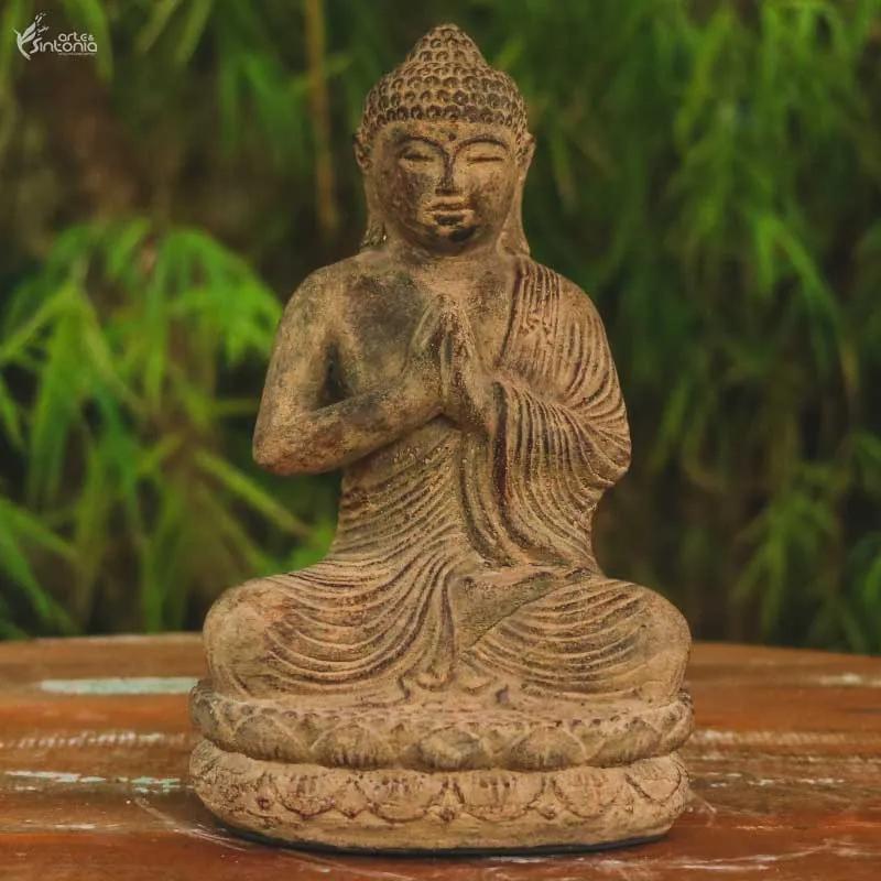 Escultura Buda em Cimento 27cm