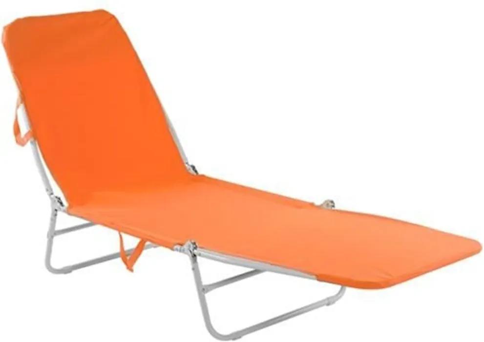 Cadeira Espreguiçadeira Poliester/Pvc Estampada Multicolorido Belfix Laranja