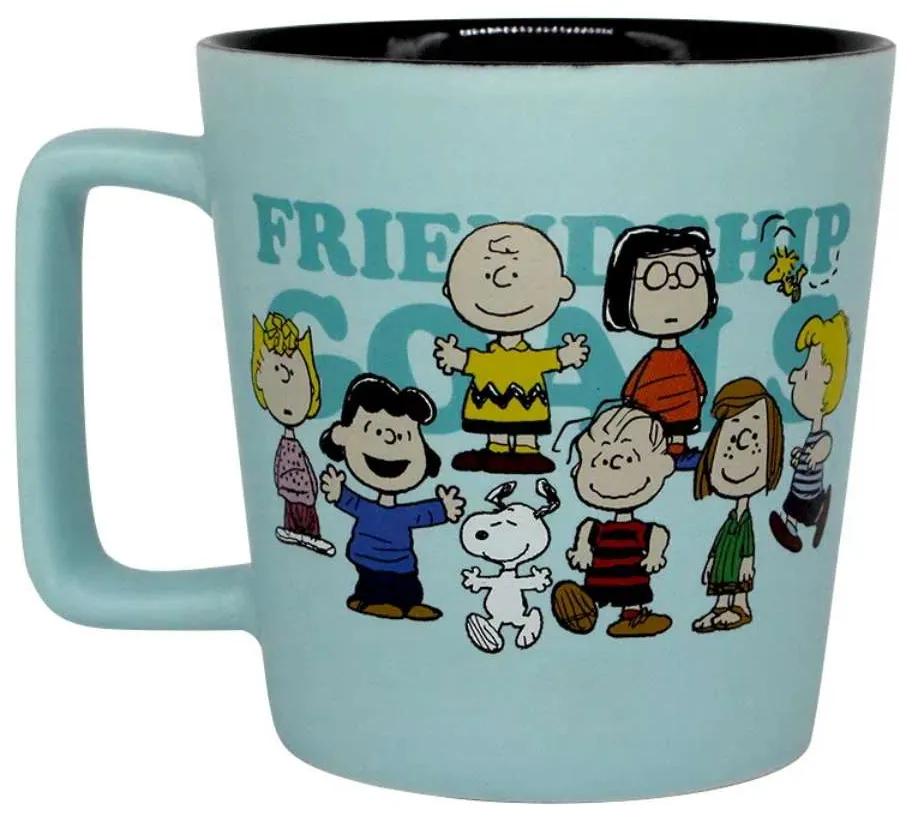Caneca Alça Quadrada Snoopy Charlie Brown Friendship Goals Amizade