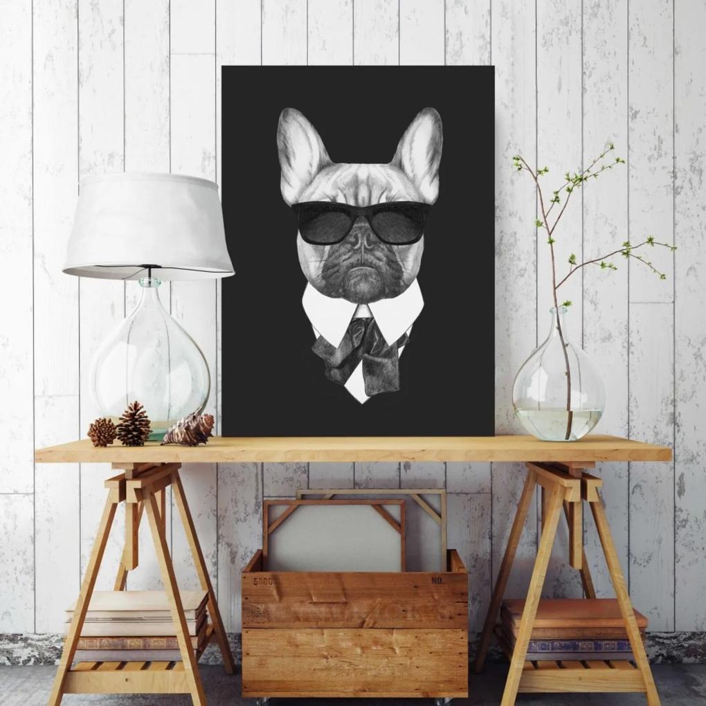Placa Decorativa StickDecor Bulldog Black