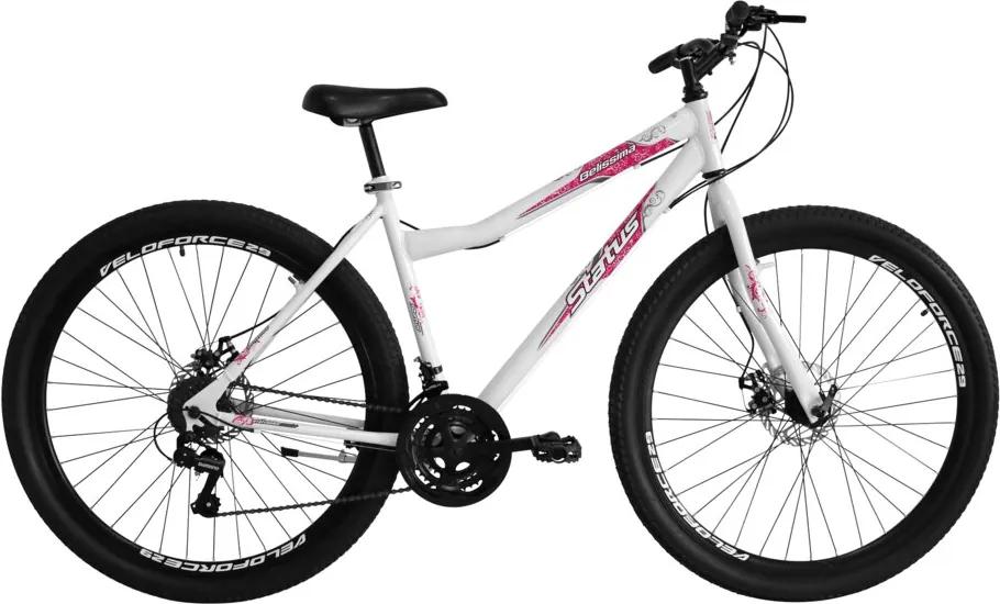 Bicicleta Status Bike Aro 29 21v Shimano Status Belissima (Freio a Disco) - Branca